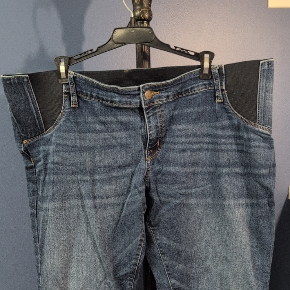 Isabel Maternity by Ingrid & Isabel Classic Blue Jeans Overalls